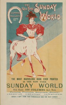 The New York Sunday world. Sunday November 10th. 1895, c1893 - 1897. Creator: Unknown