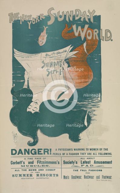 The New York Sunday world. Sunday Sept 1. 1895, c1893 - 1897. Creator: Unknown.