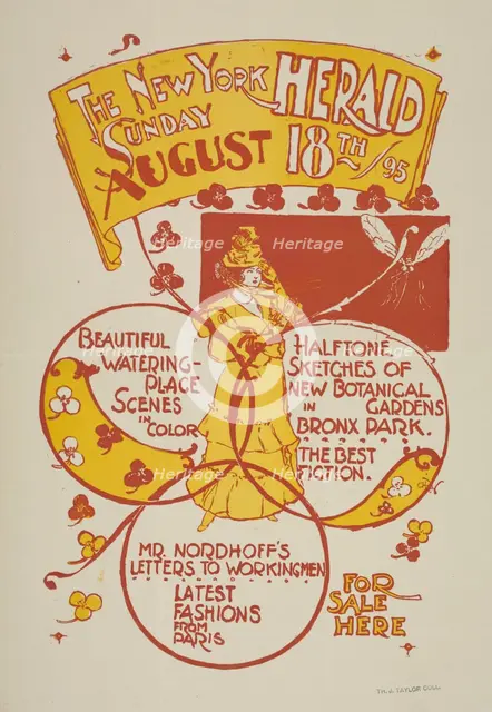The New York Sunday herald. August 18th '95., c1895. Creator: Charles Hubbard Wright.