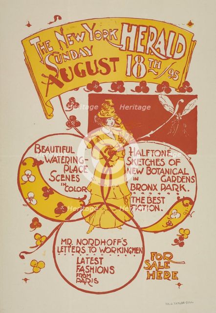 The New York Sunday herald. August 18th '95., c1895. Creator: Charles Hubbard Wright.