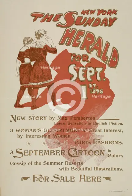 The New York Sunday herald for Sept. 1st 1895., c1895. Creator: Charles Hubbard Wright.