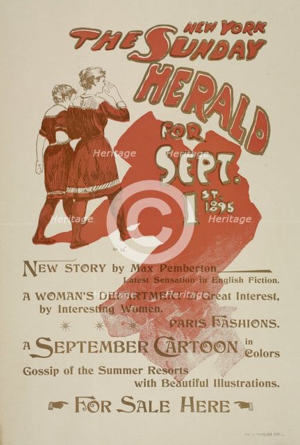 The New York Sunday herald for Sept. 1st 1895., c1895. Creator: Charles Hubbard Wright.