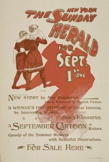 The New York Sunday herald for Sept. 1st 1895., c1895. Creator: Charles Hubbard Wright