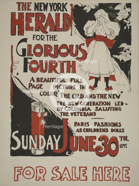 The New York Sunday herald for the glorious fourth. Sunday June 30th 1895., c1895. Creator: Charles Hubbard Wright.