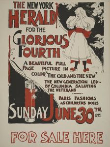 The New York Sunday herald for the glorious fourth. Sunday June 30th 1895., c1895. Creator: Charles Hubbard Wright