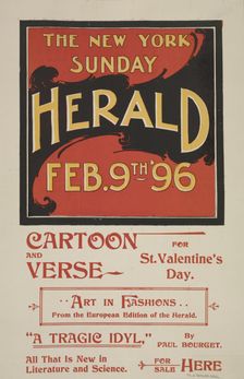 The New York Sunday herald. Feb. 9th 96, c1893 - 1897. Creator: Unknown