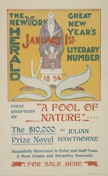 The New York Sunday herald. January 1st 1896., c1896. Creator: Charles Hubbard Wright