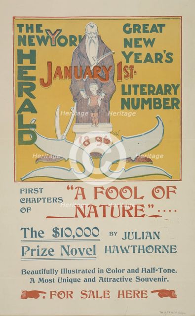 The New York Sunday herald. January 1st 1896., c1896. Creator: Charles Hubbard Wright.