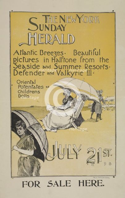 The New York Sunday herald. July 21st 1895, c1893 - 1897. Creator: Unknown.