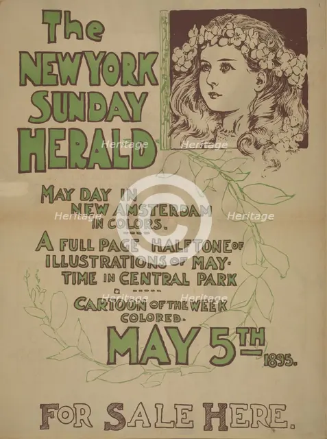 The New York Sunday herald. May day [..] May 5th 1895., c1895. Creator: Charles Hubbard Wright.