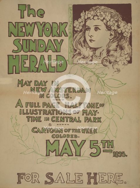 The New York Sunday herald. May day [..] May 5th 1895., c1895. Creator: Charles Hubbard Wright.