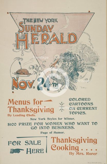 The New York Sunday herald. Nov. 28th., c1895. Creator: Charles Hubbard Wright.