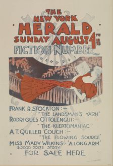 The New York Sunday herald. Sunday August 4th 1895 fiction number., c1895. Creator: Charles Hubbard Wright