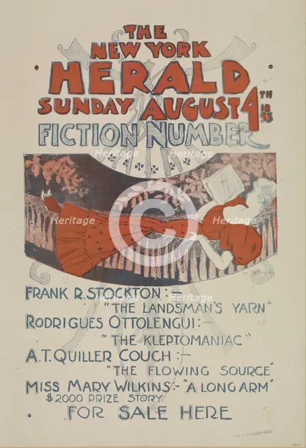 The New York Sunday herald. Sunday August 4th 1895 fiction number., c1895. Creator: Charles Hubbard Wright.