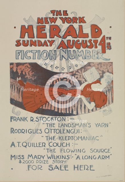 The New York Sunday herald. Sunday August 4th 1895 fiction number., c1895. Creator: Charles Hubbard Wright.