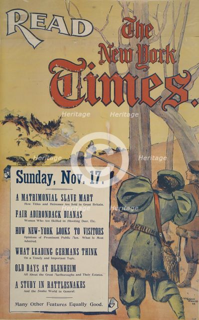 The New York times. Sunday, Nov. 17, c1893 - 1897. Creator: Unknown.