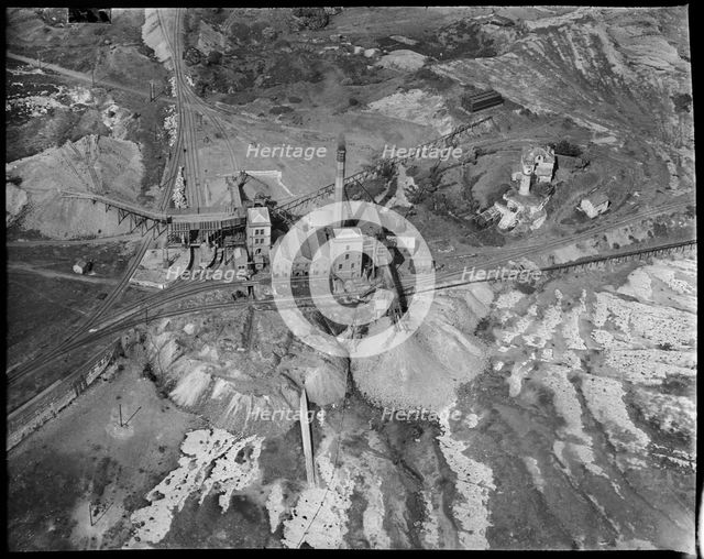 The new Annie Lowther Pit and environs at Hodbarrow Iron Ore Mines, Millom, Cumbria, c1930s. Creator: Arthur William Hobart.