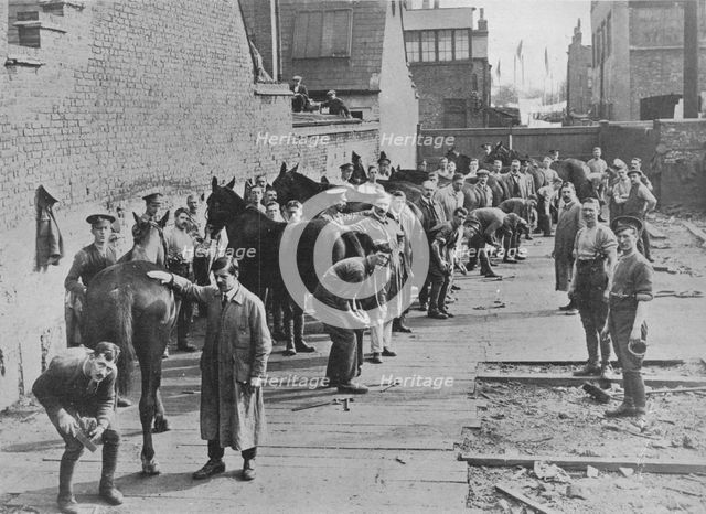 'The New Army in training at the Farriers' School', 1915. Artist: Unknown.