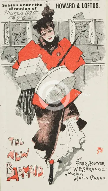"The New Barmaid" at the Avenue Theatre, 1896.  Creator: Unknown.