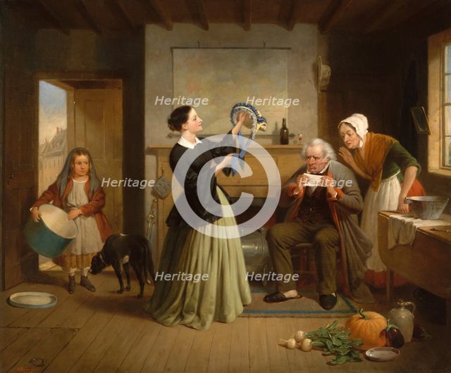 The New Bonnet, 1858. Creator: Francis William Edmonds.