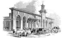 The New Bricklayers Arms Terminus of the South-Eastern Railway, 1844. Creator: Stephen Sly