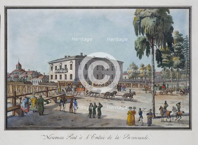 The new bridge at the entrance to Catherinehof, 1824.