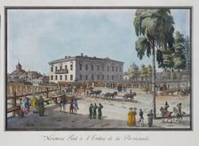 The new bridge at the entrance to Catherinehof, 1824