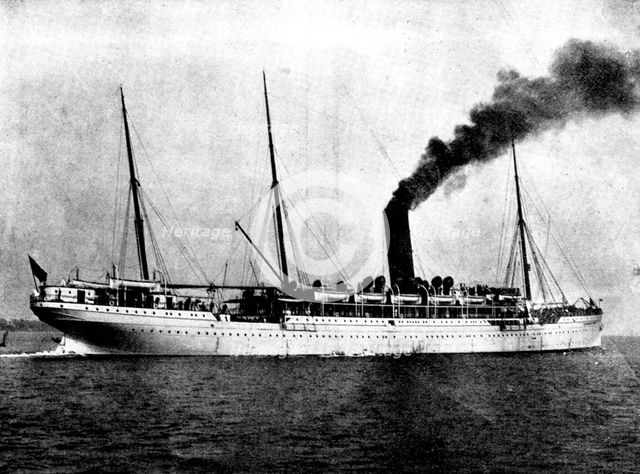 The new Castle Line mail steam-ship "Carisbrook Castle", 1898. Creator: Stephen Cribb.