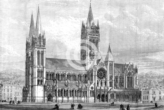 The new Cathedral of Truro: (copyright drawing of the architect's design), 1880. Creator: Unknown.