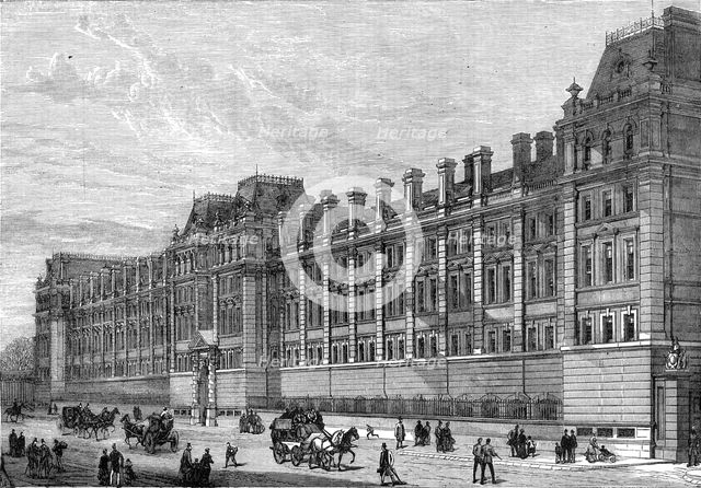 The new Cavalry Barracks at Knightsbridge, 1880. Creator: Unknown.