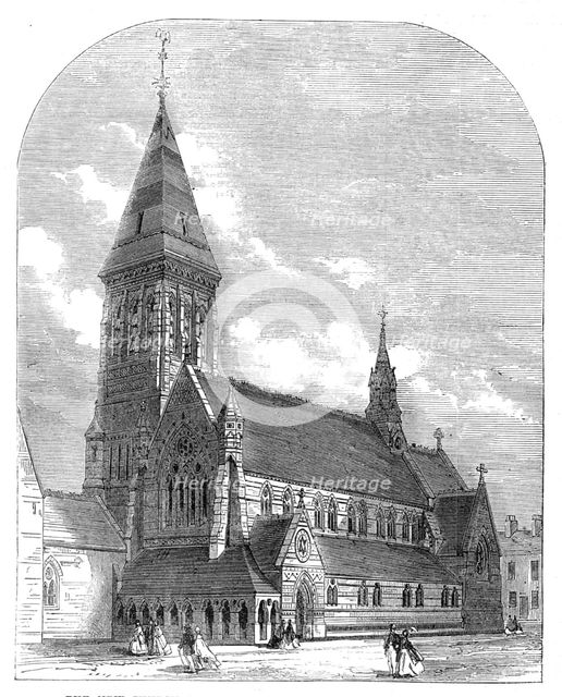 The new Church of St. Michael and All Angels, Shoreditch, 1865. Creator: Unknown.
