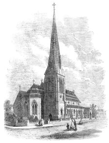 The new church of St. Stephen, Carlisle, built by Miss Burdett Coutts, 1865. Creator: Unknown