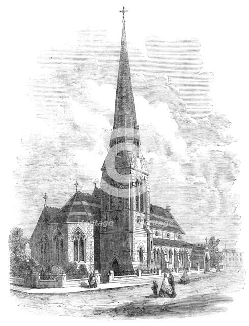 The new church of St. Stephen, Carlisle, built by Miss Burdett Coutts, 1865. Creator: Unknown.