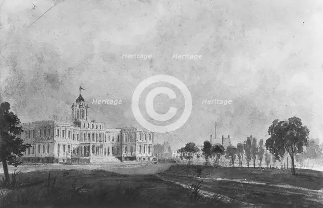 The New City Hall, New York, 1811-ca. 1813. Creator: Pavel Petrovic Svin'in.