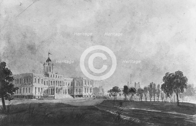 The New City Hall, New York, 1811-ca. 1813. Creator: Pavel Petrovic Svin'in.