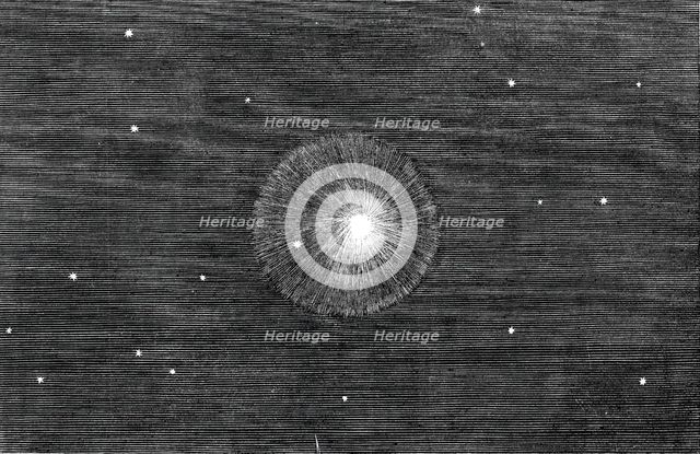 The New Comet, drawn at the Royal Observatory, Greenwich, 1844. Creator: Unknown.