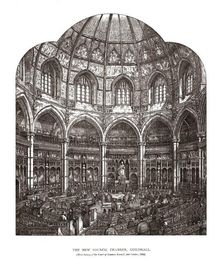 The New Council Chamber Guildhall, 1884, (1886). Artist: Horace Jones