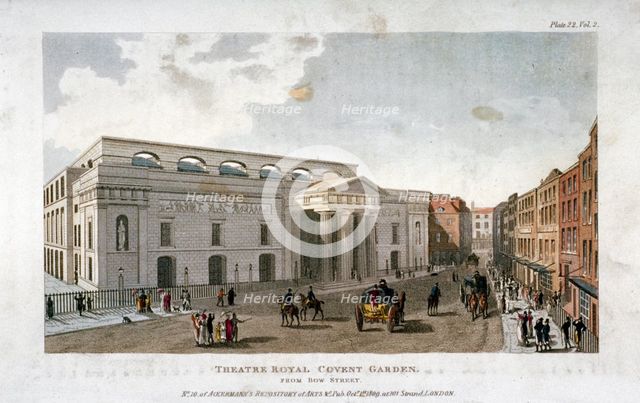 The new Covent Garden Theatre, Bow Street, Westminster, London, 1809. Artist: Anon