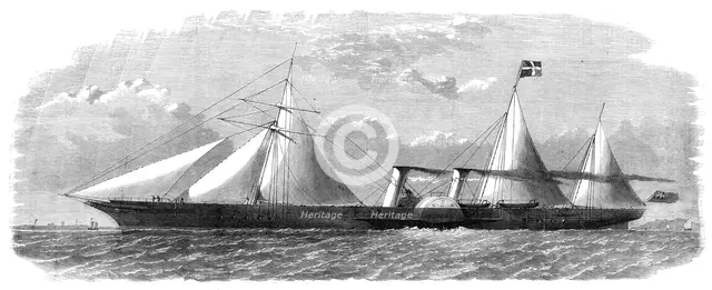 The new clipper steam-ship "Ly-ee-moon", built for the opium trade, 1860. Creator: Unknown.