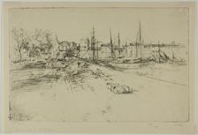 The New Dock at la Rochelle, 1904. Creator: Gustave Leheutre