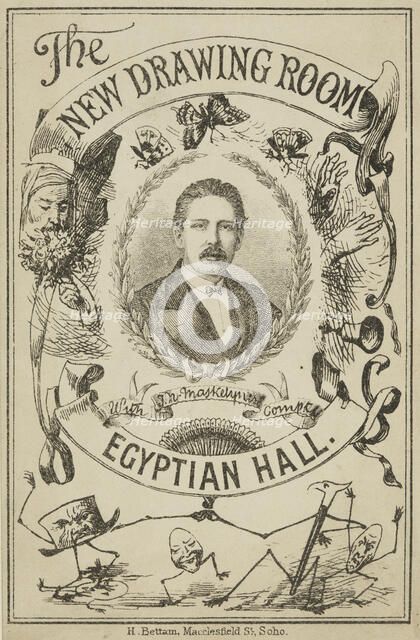 The New Drawing Room, Egyptian Hall, with J.N. Maskelyne's Compliments, late 19th century.  Creator: Unknown.