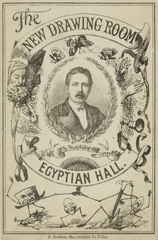 The New Drawing Room, Egyptian Hall, with J.N. Maskelyne's Compliments, late 19th century. Creator: Unknown