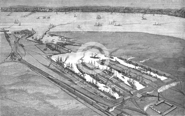 'The new East and West India Docks at Tilbury, opened last week', 1886.  Creator: Unknown.