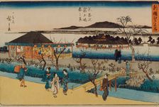 The New Embankment on Shinobazu Pond in Spring, between circa 1839 and circa 1842. Creator: Ando Hiroshige