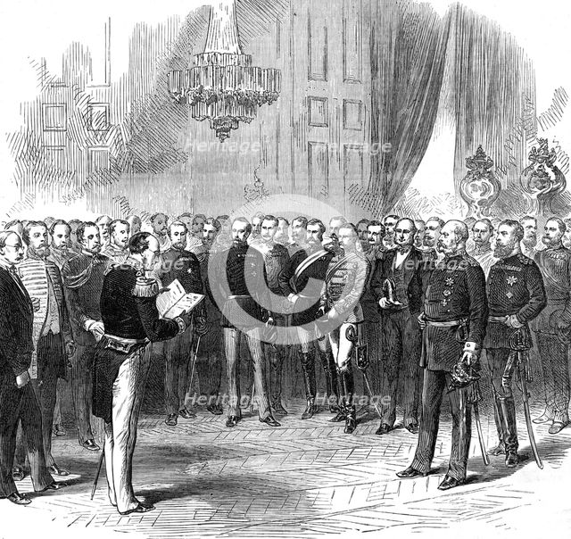 The New Empire of Germany: the President of the North German Federal Assembly..., 1871. Creator: Unknown.