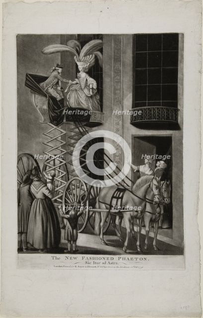 The New Fashion Phaeton, February 22, 1776. Creator: Philip Dawe.