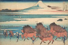The New Fields at Ono in Suruga Province (Sunshu Ono shinden), from the series Thir..., ca. 1830-32. Creator: Hokusai