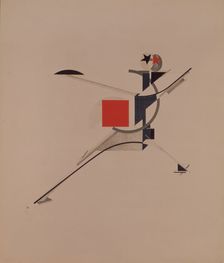 The New. Figurine for the opera Victory over the sun by A. Kruchenykh, 1920-1921. Artist: Lissitzky, El (1890-1941)