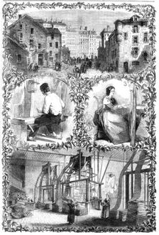 The New French Treaty - No. II., Lyons and French Silks, 1862. Creator: Unknown