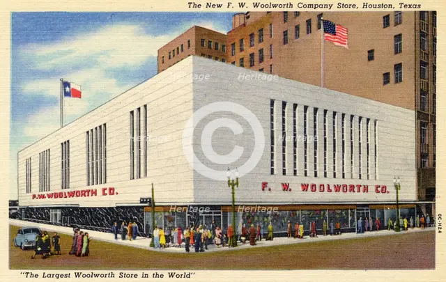 The new FW Woolworth Company store, Houston, Texas, USA, 1950. Artist: Unknown